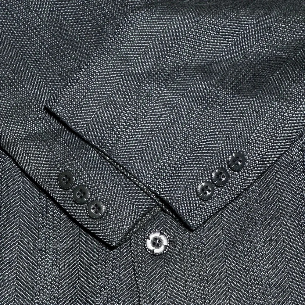 Vintage Circle S Sportscoat Blazer 48L Western Silk‎ Blend Herringbone USA Made